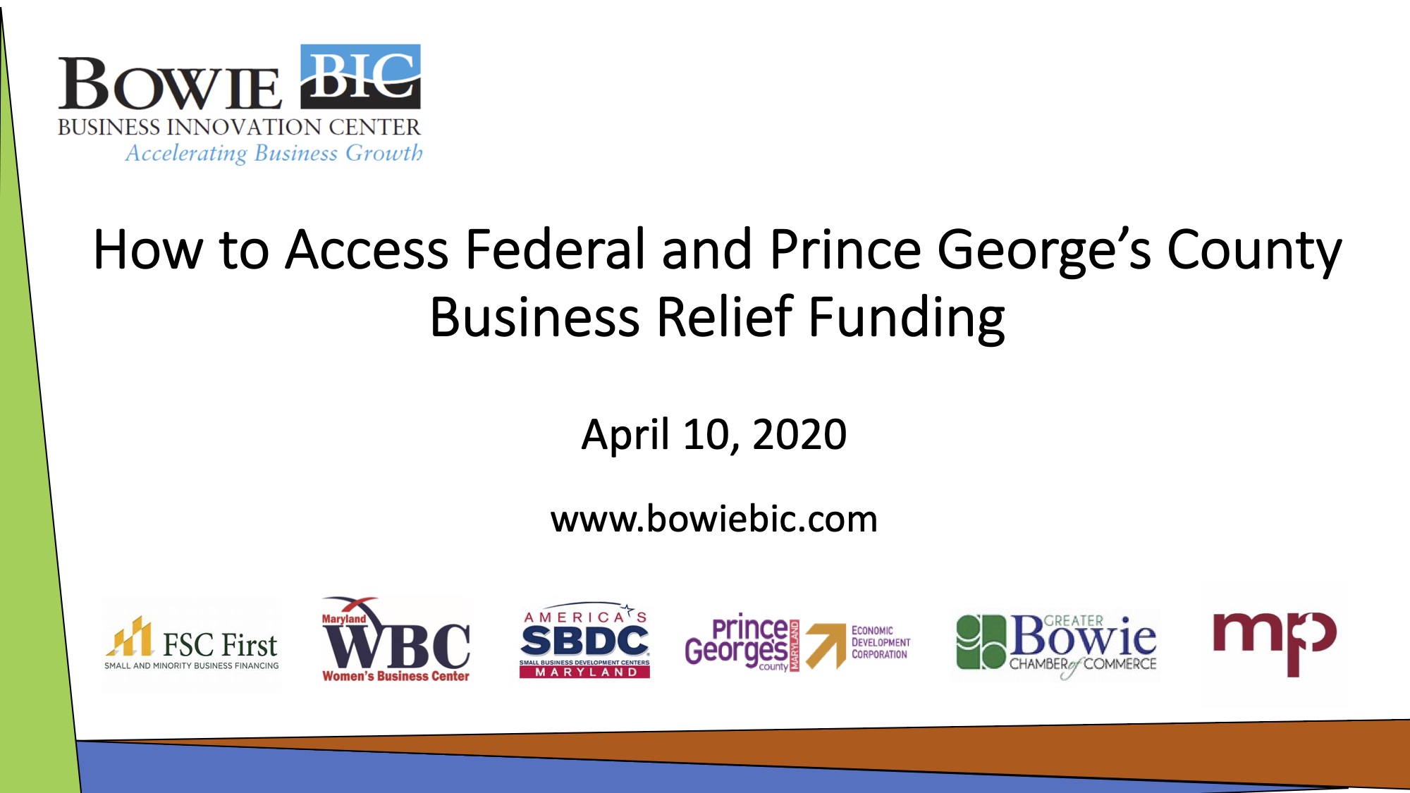 Bowie BIC Covid-19 Workshop 10April2020 v09